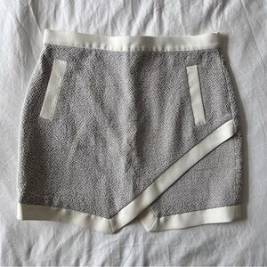 BR White and Grey Mini Skirt